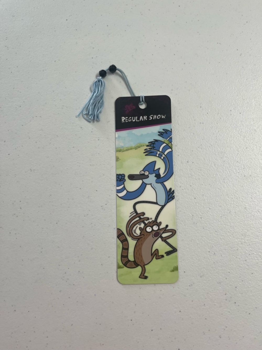 Cartoon Network Regular Show Bookmark with Light Blue Tassel -B